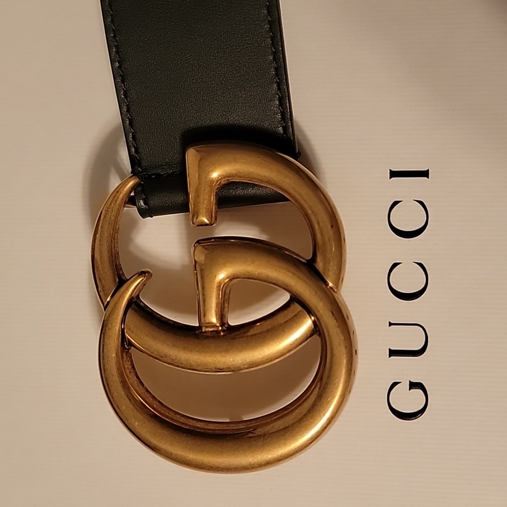 GUCCI - Wide Leather Belt - Picture 11 of 11